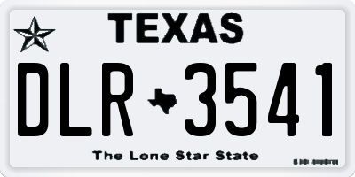 TX license plate DLR3541