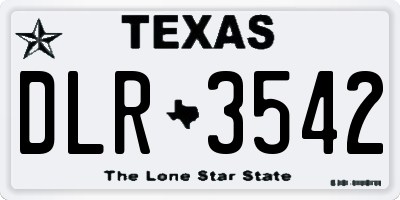 TX license plate DLR3542