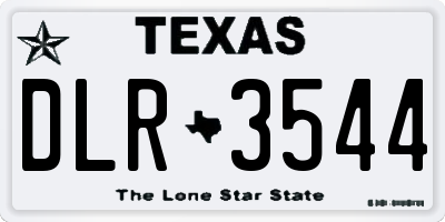 TX license plate DLR3544