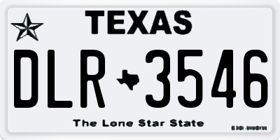 TX license plate DLR3546