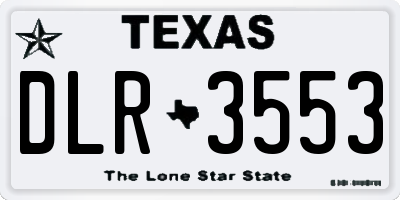 TX license plate DLR3553
