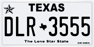 TX license plate DLR3555