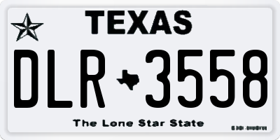 TX license plate DLR3558