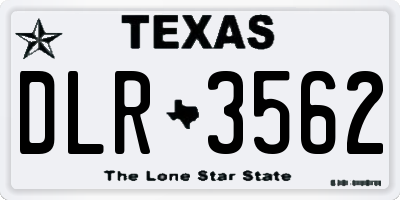 TX license plate DLR3562