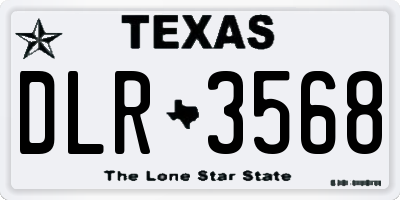 TX license plate DLR3568