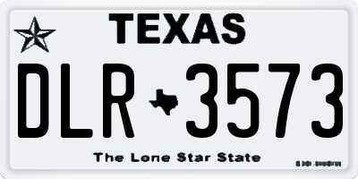 TX license plate DLR3573