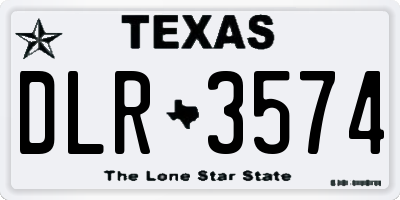TX license plate DLR3574