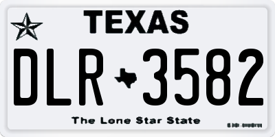TX license plate DLR3582