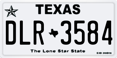 TX license plate DLR3584