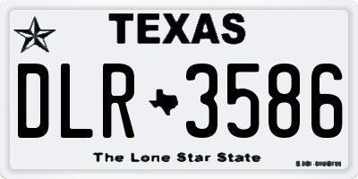 TX license plate DLR3586