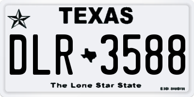 TX license plate DLR3588