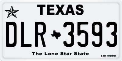 TX license plate DLR3593