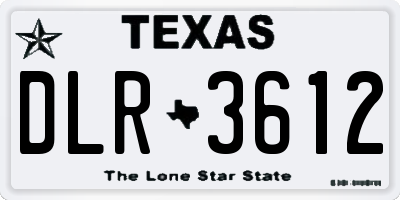 TX license plate DLR3612