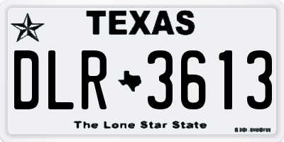 TX license plate DLR3613