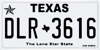 TX license plate DLR3616