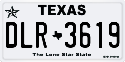 TX license plate DLR3619