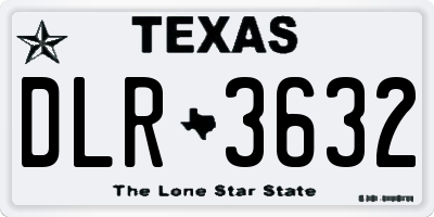 TX license plate DLR3632