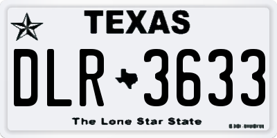 TX license plate DLR3633