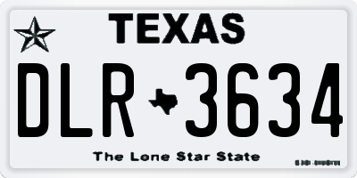 TX license plate DLR3634