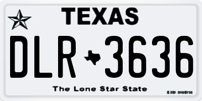TX license plate DLR3636