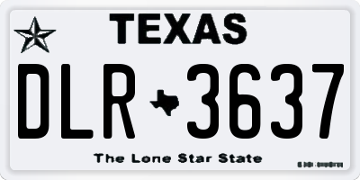 TX license plate DLR3637