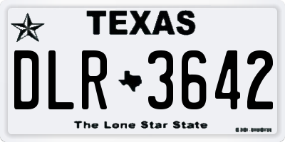 TX license plate DLR3642