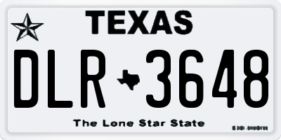 TX license plate DLR3648
