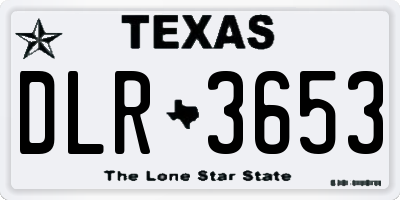 TX license plate DLR3653