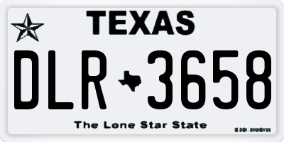 TX license plate DLR3658