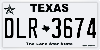 TX license plate DLR3674
