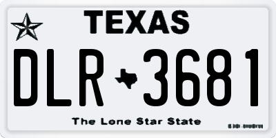 TX license plate DLR3681