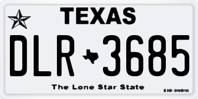 TX license plate DLR3685