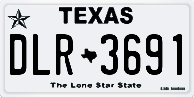 TX license plate DLR3691