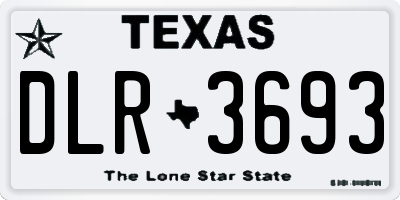 TX license plate DLR3693