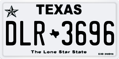 TX license plate DLR3696