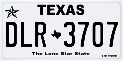 TX license plate DLR3707