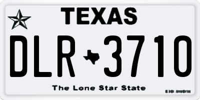TX license plate DLR3710