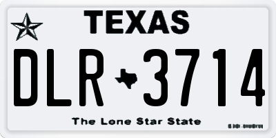 TX license plate DLR3714