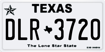 TX license plate DLR3720