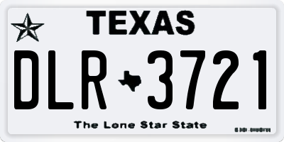 TX license plate DLR3721