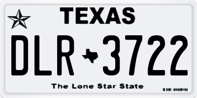 TX license plate DLR3722
