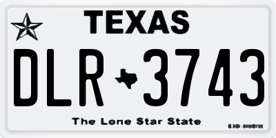 TX license plate DLR3743