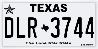 TX license plate DLR3744