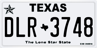 TX license plate DLR3748
