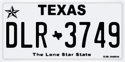 TX license plate DLR3749
