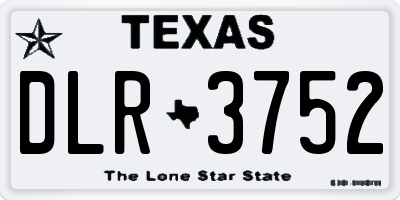 TX license plate DLR3752