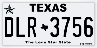 TX license plate DLR3756
