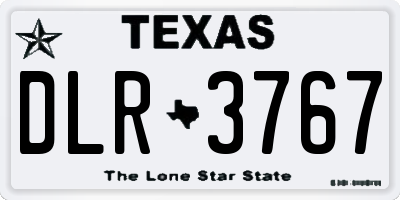 TX license plate DLR3767