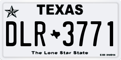 TX license plate DLR3771