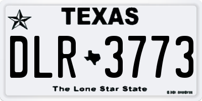 TX license plate DLR3773